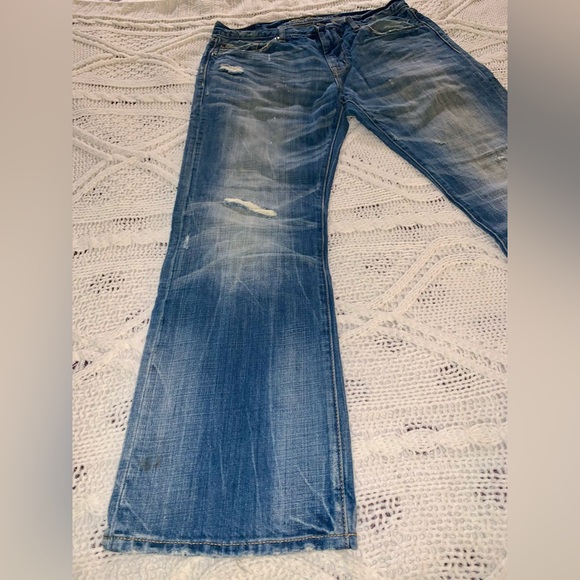 * American Eagle bootcut distressed jeans sz 32x30 * (34x29) - Picture 3 of 13